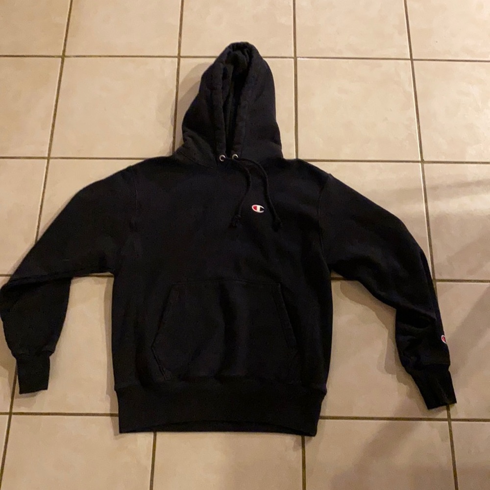 Black Champion Reverse Weave Hoodie